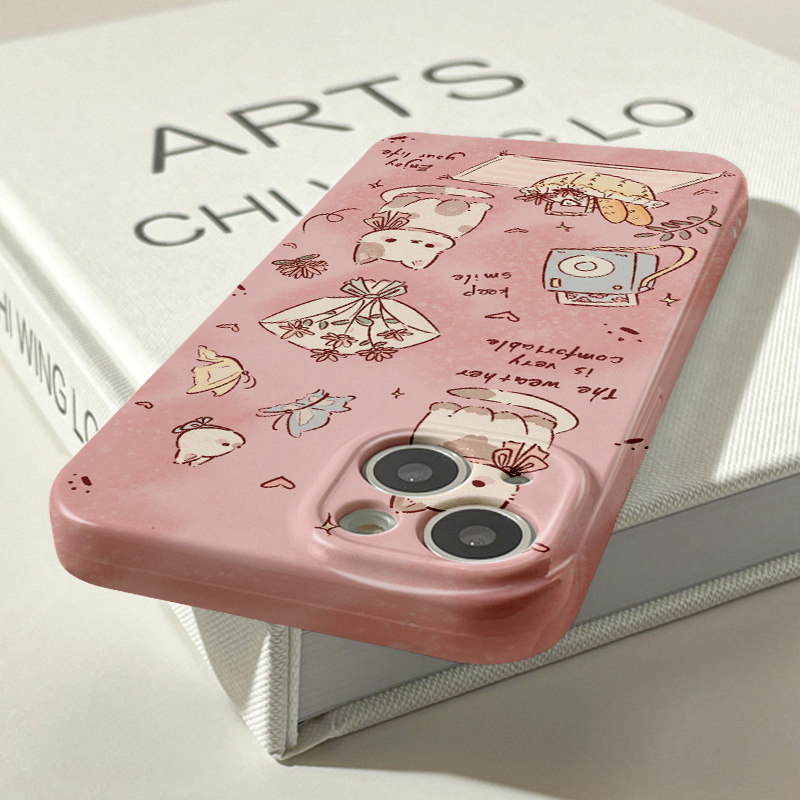 Capa de telemóvel elegante com design de gatinho estético_voghion.com