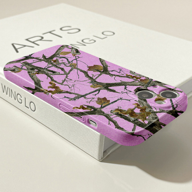 Denim Phone Case Cover Diagonal Visual Design Withered Tree Style_voghion.com