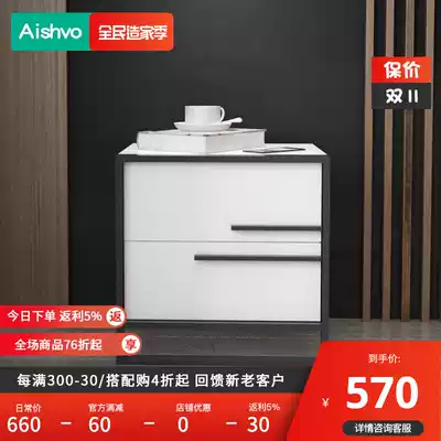 Nordic simple modern storage cabinet bedside cabinet locker two-pump bedroom cabinet K3