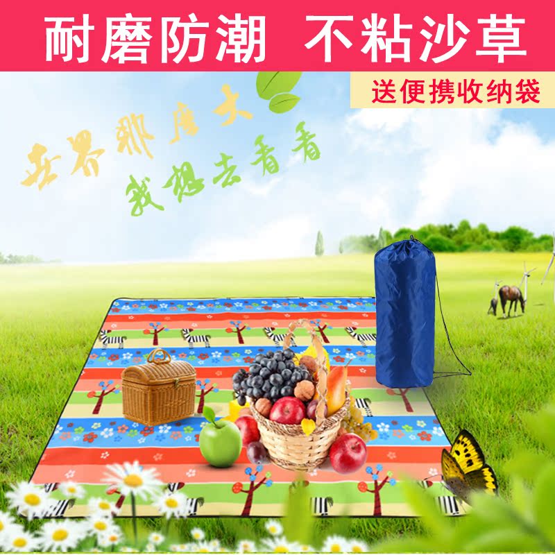 Picnic mat Portable ins Wind Mat Moisture Resistant Mat Thick Beach Mat Outdoor Camping Picnic Mat Thickened Tent Cloth