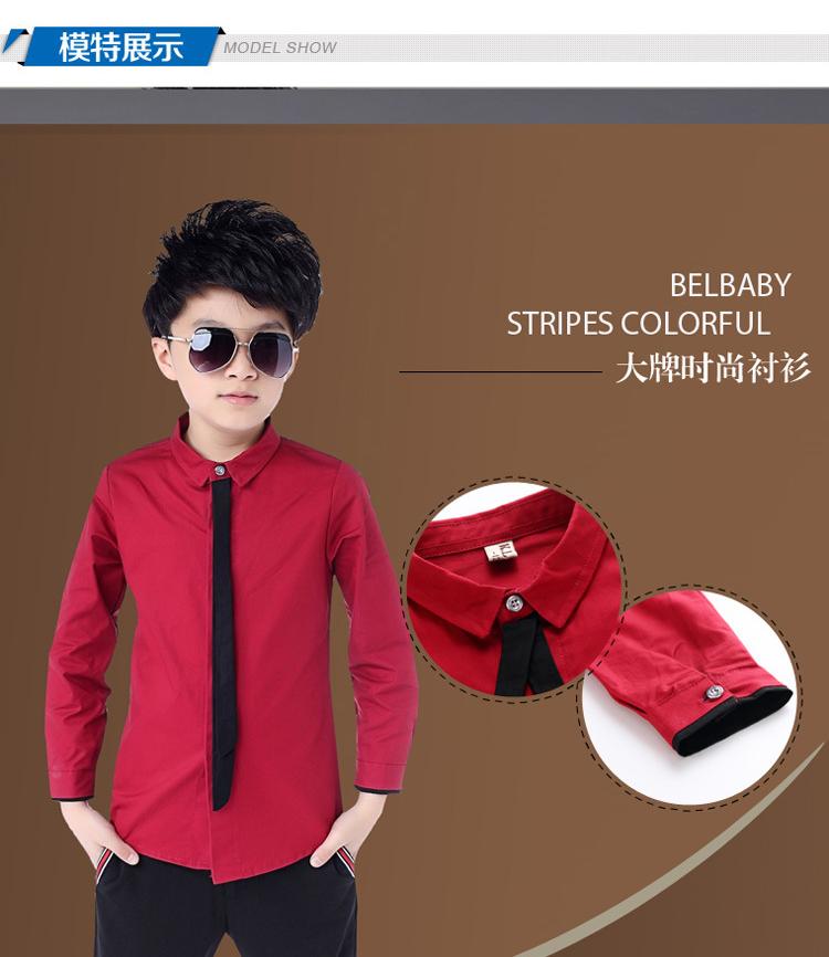 Áo sơ mi nam thu đông cộng với nhung dài tay cho học sinh khoe áo trắng trẻ em áo đỏ váy hoa bé gái shop quần áo trẻ em