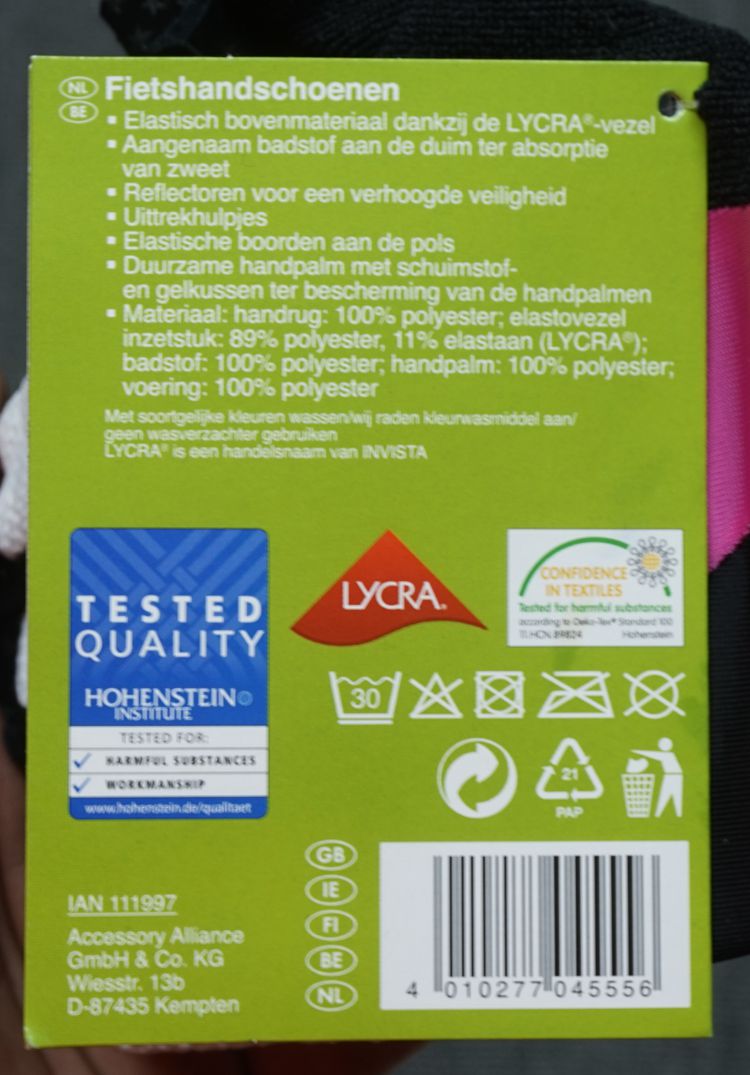 Gants de cyclisme mixte - Ref 2238925 Image 36