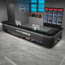 Industrial style bar bar table billiards hall cashier gym luminous character e-sports hotel front desk corner