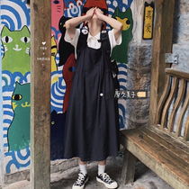 Original Gyummy Childrens Day College Teenage Girl Cute Doll Collar Shirt Short Sleeve Reduced age loose Vest Dress