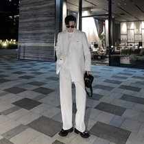 (VERA KANE) Korean high-end casual long sleeve solid color loose suit jacket hanging pants two men