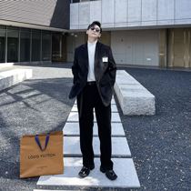 (VERA KANE) Korea ins label design loose velvet suit wide leg straight pants two-piece tide