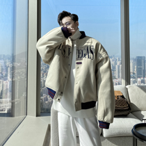 (VERA men) South Korea ins winter loose baseball clothing embroidery English college style casual cotton clothes tide man