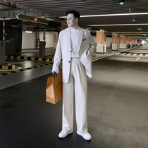 (VERA KANE) South Korea loose solid color high-end net red casual hanging wide-legged suit two-piece trending man