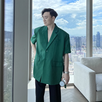 (VERA KANE) Korean ins advanced sense loose split design short sleeve suit casual coat trend men