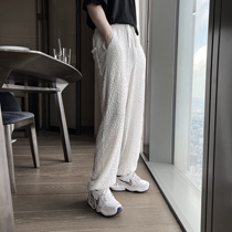 (VERA KANE) Korean ins casual Joker pleated design sense elastic rope bunch feet loose pants trendsetter