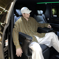 (VERA KANE) Korean ins handcub personality loose hanging casual star with striped long sleeve shirt