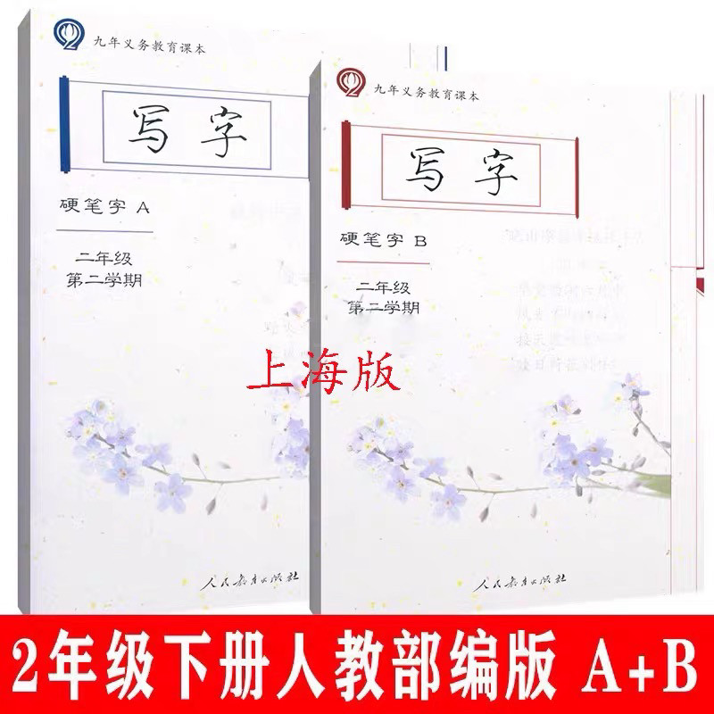 2025上海课本教材小学二年级下册写字硬笔字AB册2年级第二学期
