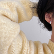 Half Circle Earrings BODY 925 PURE SILVER FULL DRILL PERSONALITY EARRINGS HAN SHORTS DELICATELY SMALL EARBUDS Lady Wide version of the earrings