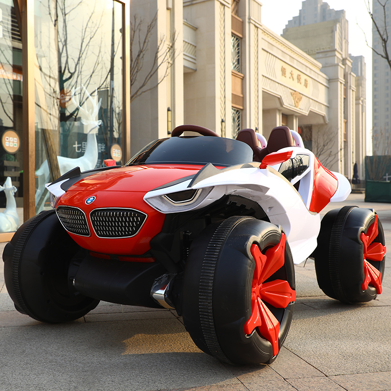 Children's electric car four-wheeled off-road car 1-9-year-old boy baby can sit double four-drive charging car big number