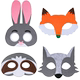 ວັນເດັກນ້ອຍ Animal Nonwoven Mask Forest Family Parent-child