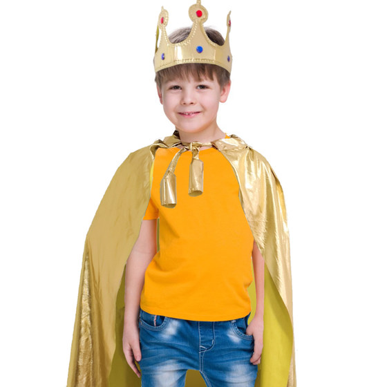 万圣节国王女王皇冠宝宝周岁生日皇冠权杖服饰表演道具派对用品