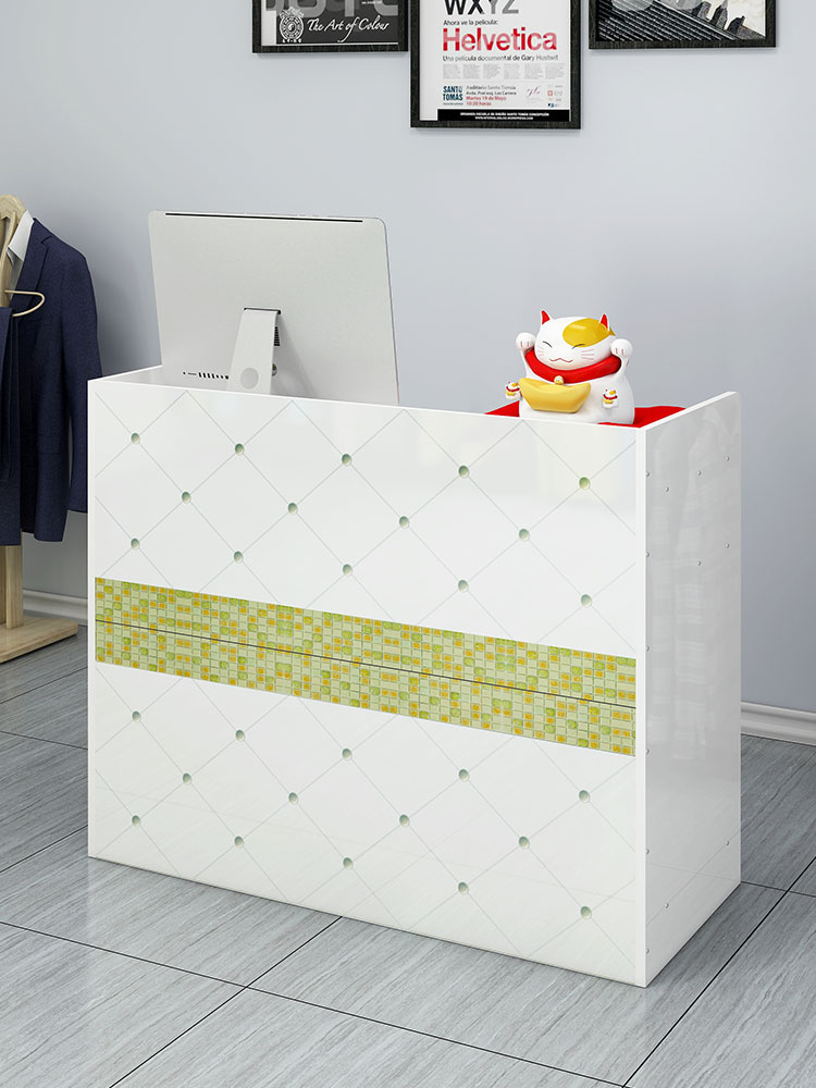 Beauty salon Creative cash register counter Company commercial front desk Reception desk Hair salon bar Supermarket paint cash register counter