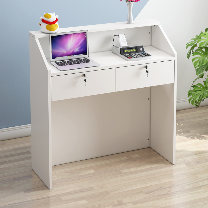 Simple modern supermarket cashier Bar table Small beauty salon reception desk Shop front desk table Clothing store counter