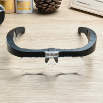 New rechargeable glasses magnifier four sets of multiples HD reading repair beauty nail embroidery head wear