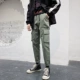 Quần yếm nam thương hiệu ulzzang lỏng lẻo hip hop quần nam phiên bản Hàn Quốc của xu hướng quần âu hoang dã quần lửng nam