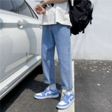 Летние трендовые брендовые джинсы, цветные штаны для отдыха, оверсайз, свободный прямой крой