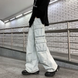 Джинсы, сексуальные штаны для отдыха, осенние, свободный прямой крой