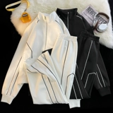 Осенний кардиган для отдыха, куртка, мужской спортивный костюм, дизайнерские штаны, комплект, свободный крой