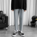 Брендовый костюм, трендовые демисезонные штаны, в корейском стиле, свободный прямой крой