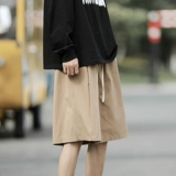 Японские шелковые трендовые шорты для отдыха, спортивные штаны, оверсайз, свободный прямой крой