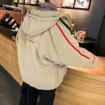 Winter new mens hooded cotton jacket handsome jacket Korean student bread clothes thick loose trend cotton coat