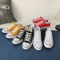 Autumn couple canvas shoes Net red casual shoes Korean version of cloth shoes Sports Board shoes breathable students boys low-top shoes tide