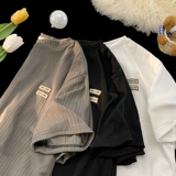 Дышащая шелковая летняя базовая футболка с коротким рукавом, свободный крой