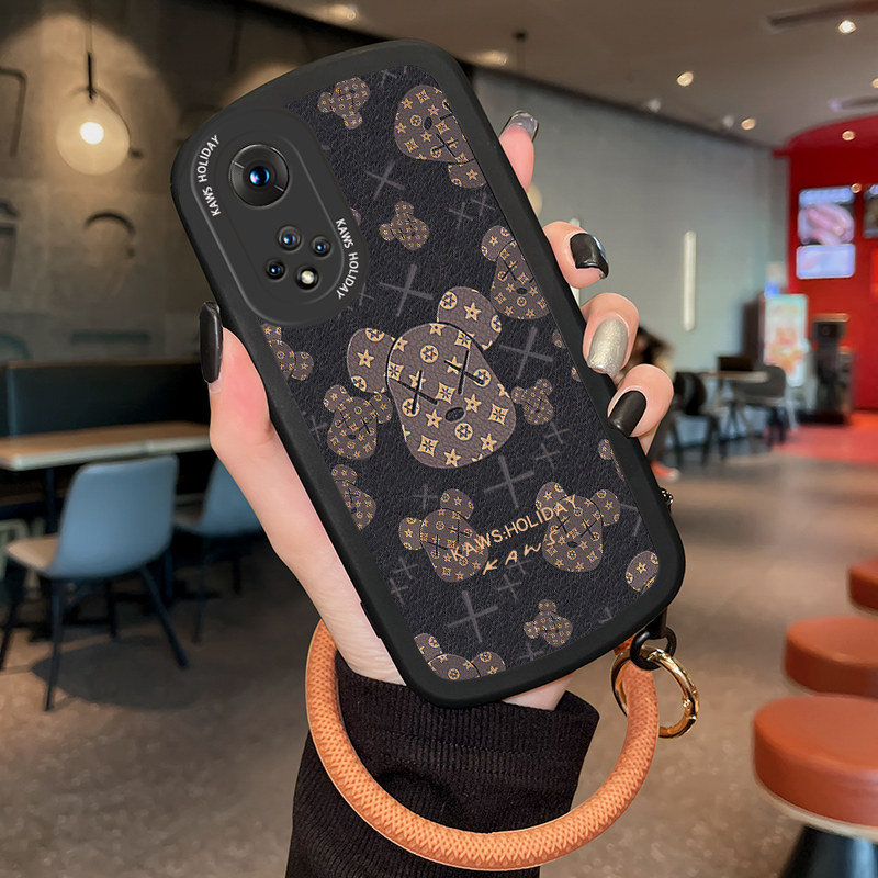 Small Sheep Leather Boomer Bear 2022 New Year Apply To Huawei Glory 50 Phone Protection Shell New Advanced Sense Anti-Fall Soft Silicone Glory 50pro Fashion Tide Card Women's Lukewarm Wind Protective Sleeve