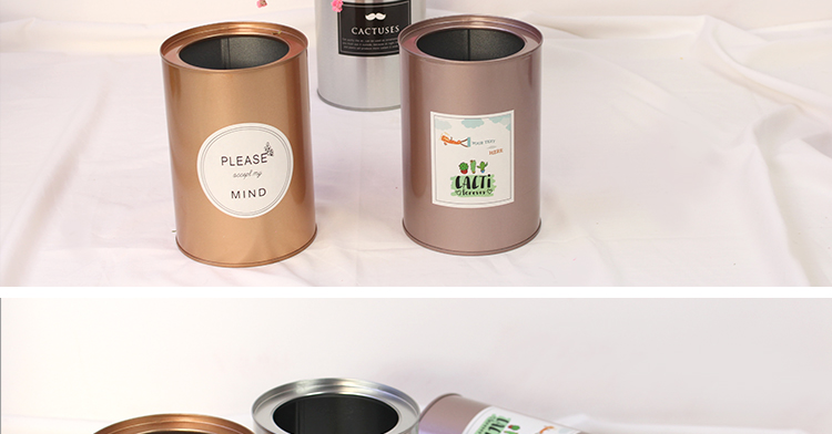 Cắm hoa kết hợp bình hoa kim loại thùng Bắc Âu in retro gió cũ cắm hoa thùng hoa giỏ giấy - Vase / Bồn hoa & Kệ chậu hoa ban công