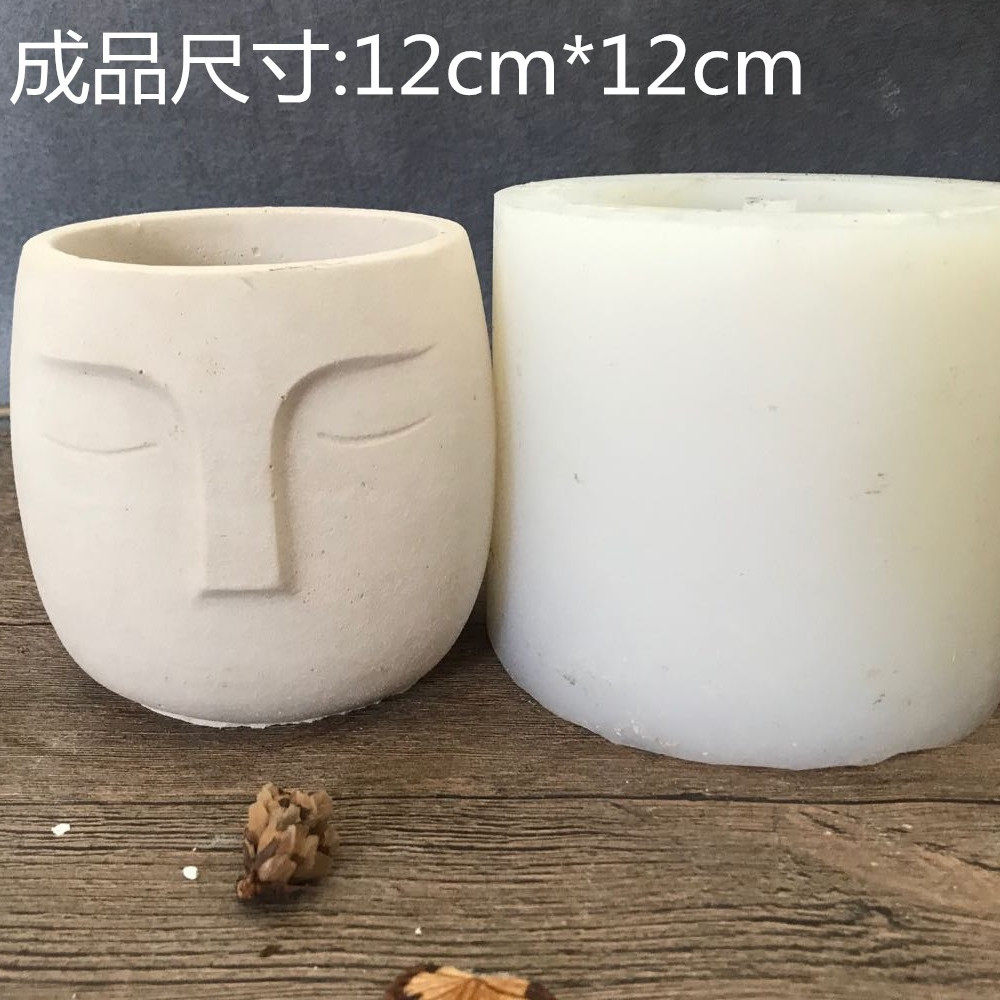 Artisanal Diy Cement Multimeat Plant Homemade Flower Pots Large Size Silicone Mold Nordic Style