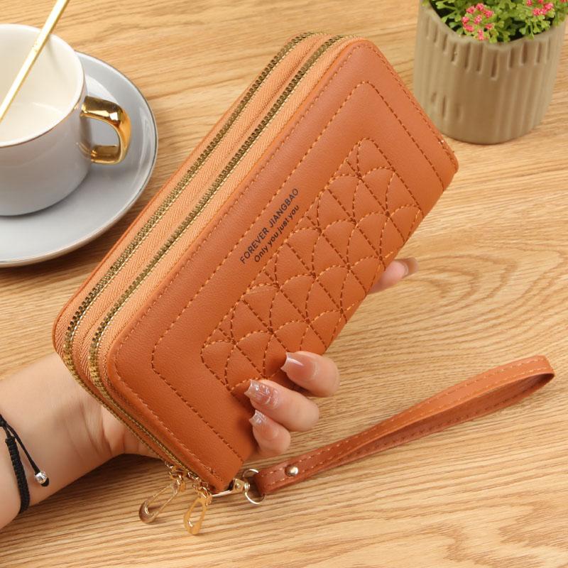 New Style Wallet for Women, Long Clutch Bag, Korean Style Bag, Double Zipper, Large Capacity Bag, Can Hold Mobile Phone, Id Card, Wallet New Style Wallet for Women, Long Clutch Bag, Korean Style Bag, Double Zipper, Large Capacity Bag, Can Hold Mobile Phone, Id Card, Wallet
