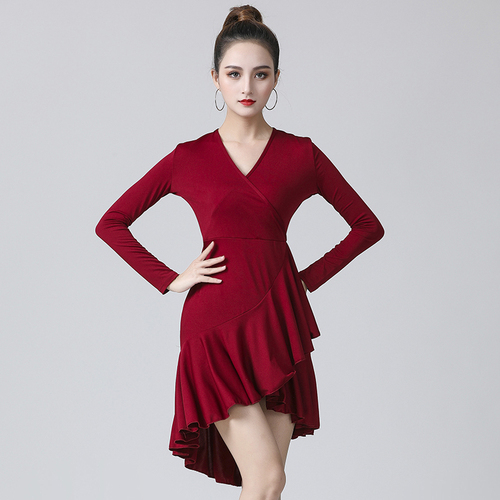Women's latin dance dresses Latin dance dress for female adult spring competition