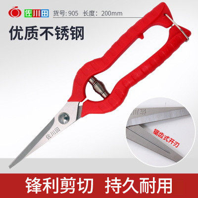 Fruit-cut-fruit-cut-fruit-cut grape-cut stainless steel pruner Pruner's garden labor-saving floral tool