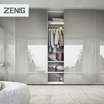 Zhongshan Zhuhai Overall Wardrobe Custom Modern Bedroom Glass Integrated Closet Bookmaking Cloakroom Full House Booking