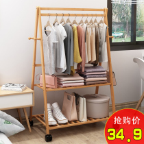 Floor-standing coat rack bedroom living room hanging clothes rack hanging clothes rack modern simple dormitory hanger storage rack