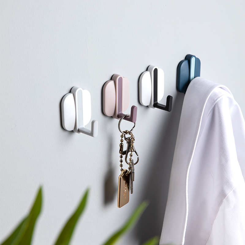 Creative cute decorative hook behind the door Strong load-bearing adhesive wall hanging wall no punch paste clothes sticky hook rack