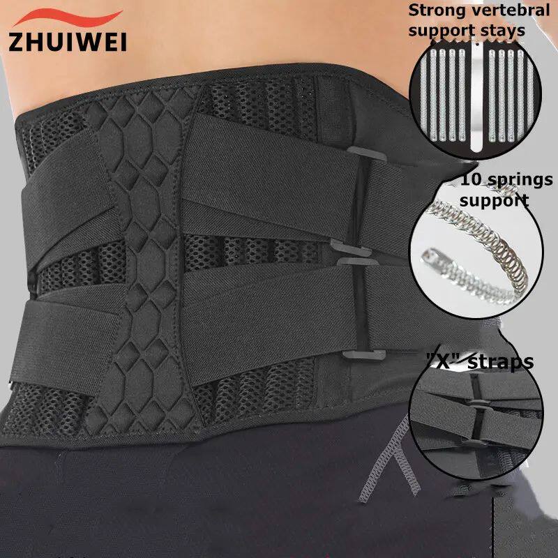 Lumbar Waist Support Belt Strong Lower Back Brace Support Co