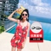 Áo tắm nữ 2018 mới bảo thủ liền kề giảm béo bụng đỏ gợi cảm ngực nhỏ tụ tập váy tắm xuân nóng bỏng - Bộ đồ bơi One Piece Bộ đồ bơi One Piece