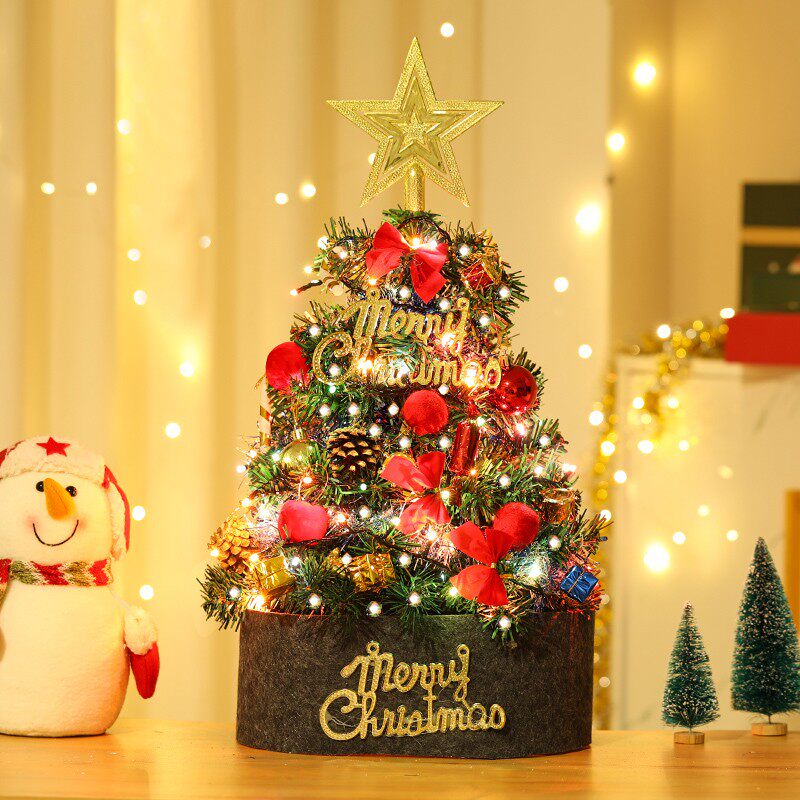 Home Mini Small Christmas Tree Desktop Swing Piece Christmas Decoration Encrypted Package