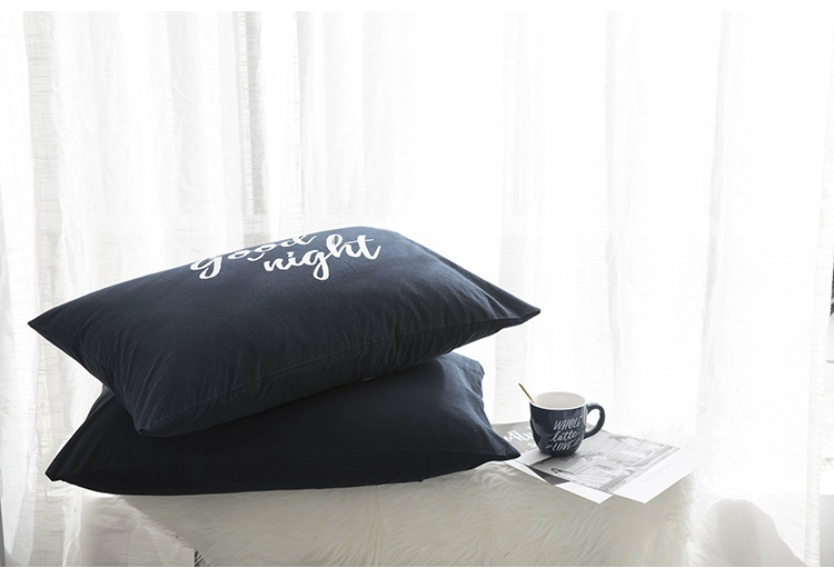 Bắc âu đơn giản rửa bông áo gối cotton duy nhất in gối bông phong bì trang trí pillowcase 48 * 74