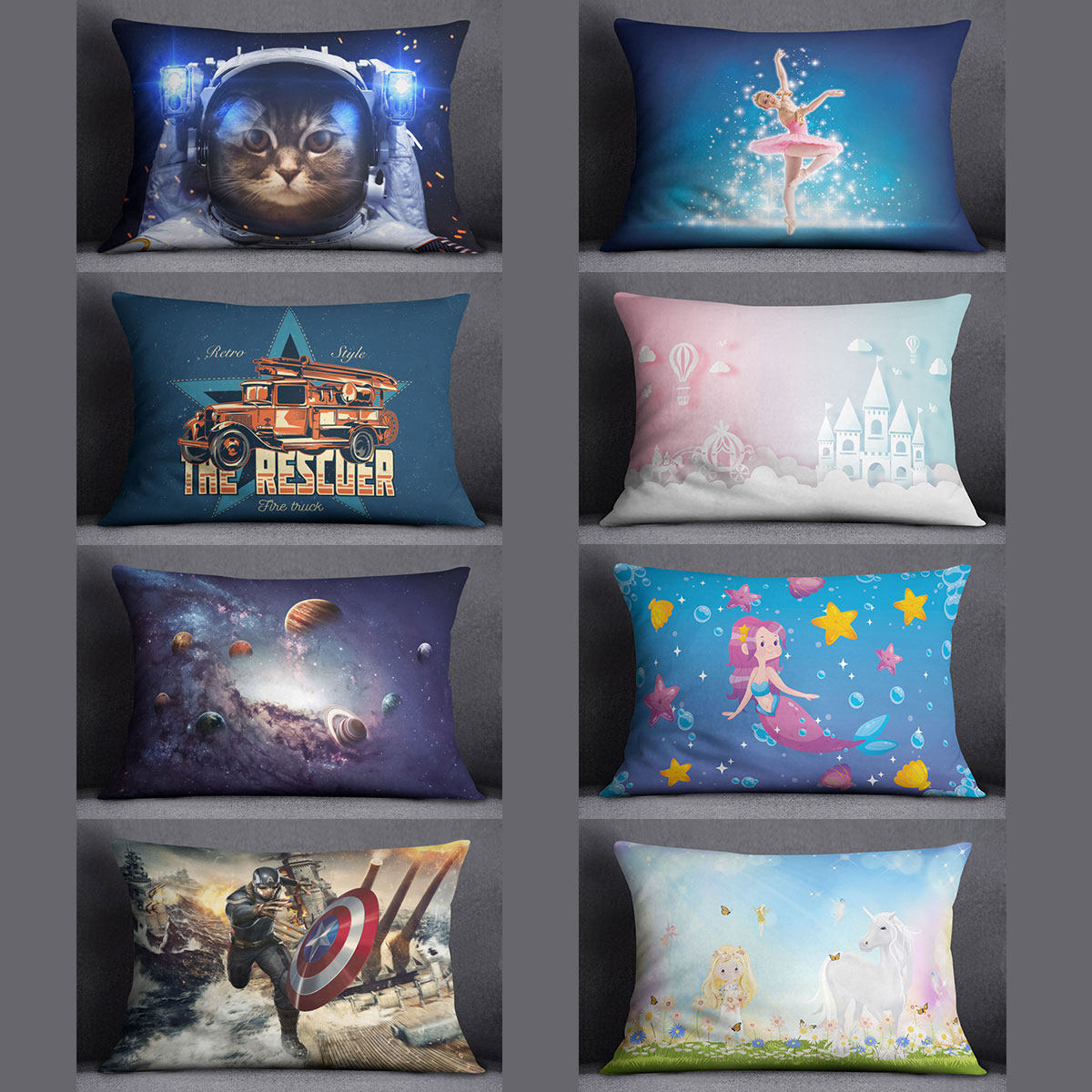 Astro pilot rocket universe tank F1 racing firefighter hero cushion waist pillow pillow