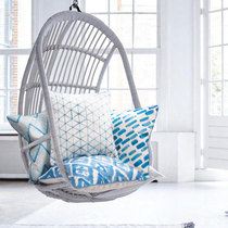 Personalized customization Mediterranean style hand-painted simple and fresh Aegean Sea pillow American fabric sofa blue cushion