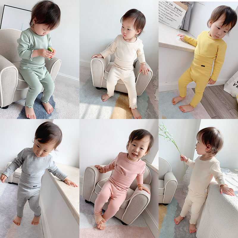 Children's Clothing Children's Home Suit Spring Autumn Season Baby Pyjamas Girl Underwear Two Sets Little Girl Pure Cotton Winter