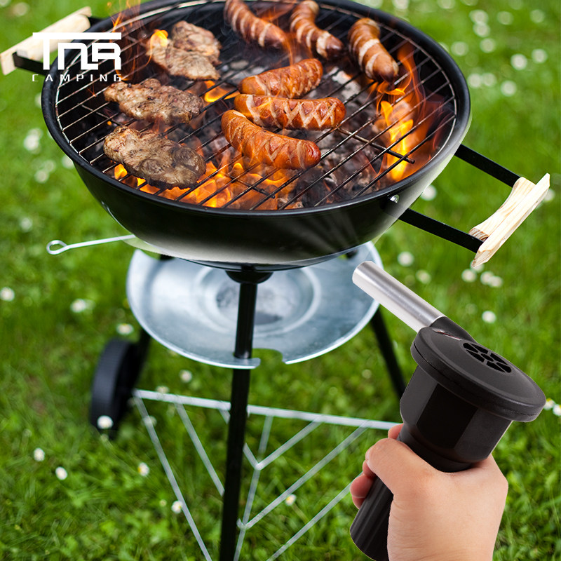 TNR Outdoor BBQ Electric Blower Carbon Fire Combustion Mini Portable Picnic Powerful Fire Artifact Hair Dryer