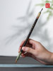 [Handmade by a Master of Intangible Cultural Heritage] Shanlian Lake Pen, Seven Purple Three Wool Brush, Wolf Hair Fly Head Small Regular Script Brush, Professional Grade for Copying Heart Sutra, Calligraphy Special Soft Brush for Writing, Cursive Script, Slim Gold Script Brush
